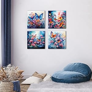 Butterfly pictures wall decor