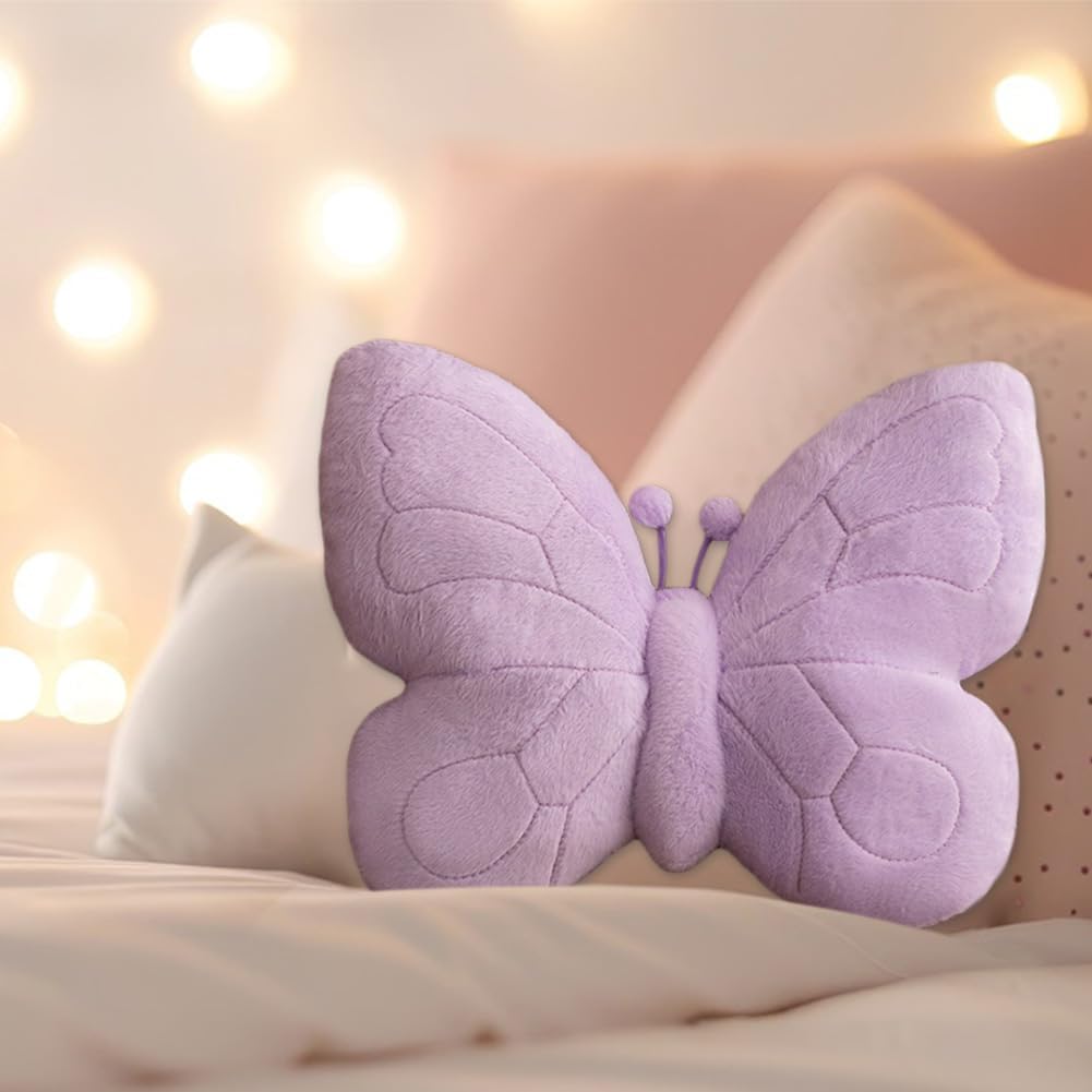 Purple butterfly pillows