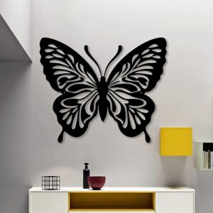Metal butterfly wall sculpture col...