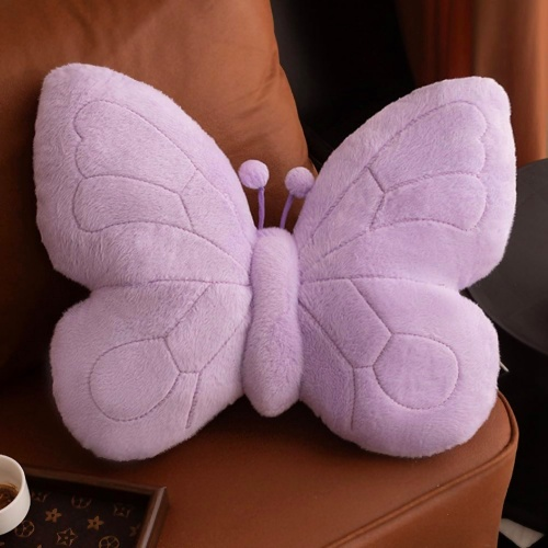 Purple butterfly pillows soft touch