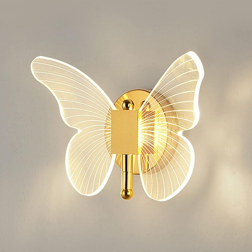 Butterfly wall lamp crystal