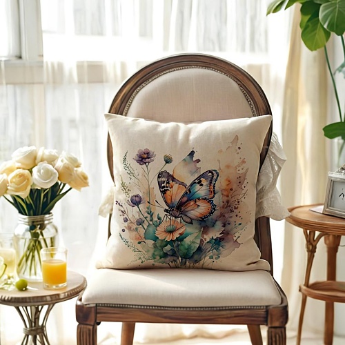 Butterfly throw pillow