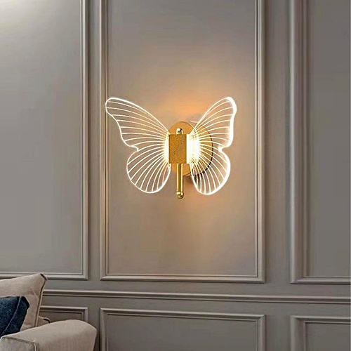 Butterfly wall lamp crystal