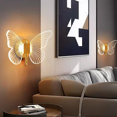 Butterfly wall lamp crystal