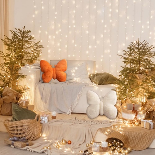 Purple butterfly pillows