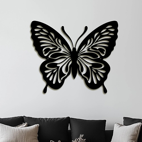 Metal butterfly wall sculpture
