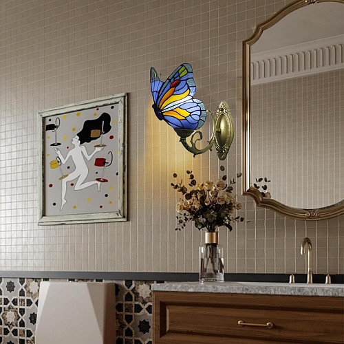 Butterfly wall lamp tiffany style