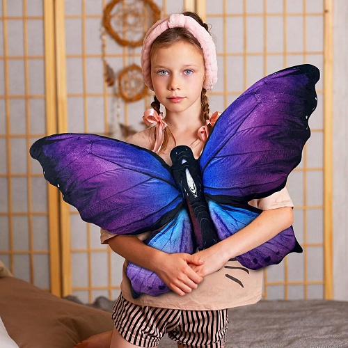 Butterfly shaped decorative pillow