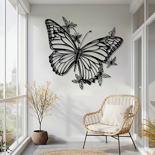 Butterfly metal art wall hanging