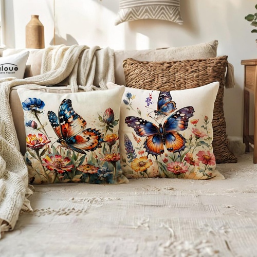 Butterfly decorative cushion cover