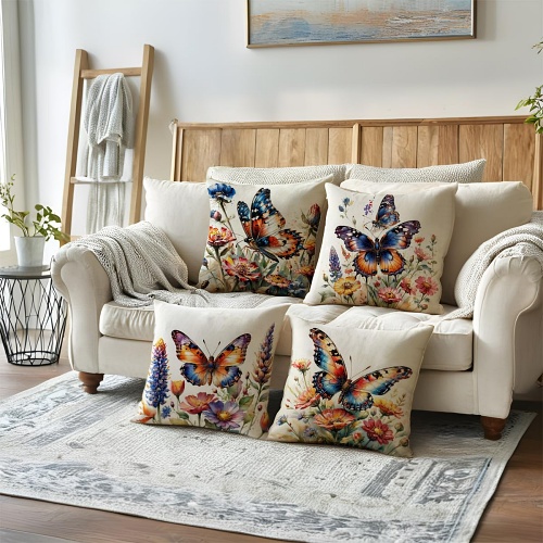 Butterfly decorative cushion cover
