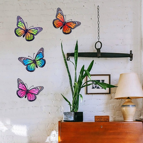 Metal butterfly wall art for outside