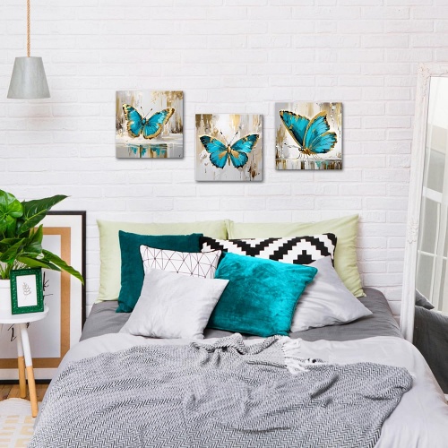 Butterfly wall art set of 3