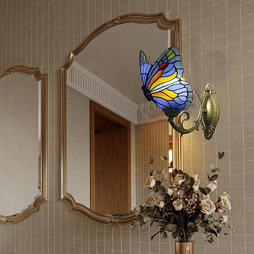 Butterfly wall lamp tiffany style
