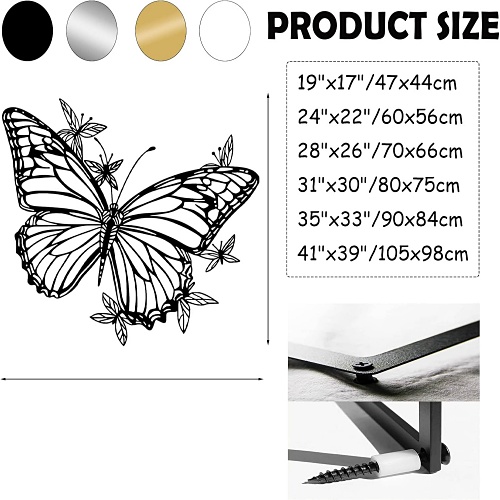 Butterfly metal art wall hanging