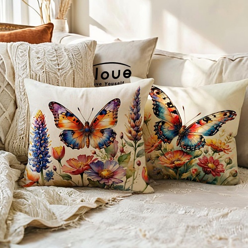 Butterfly decorative cushion cover