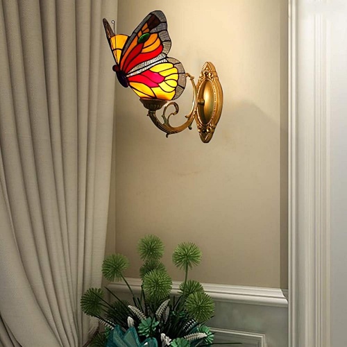 Butterfly Wall Lamp Stained Glass