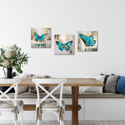 Butterfly wall art set of 3