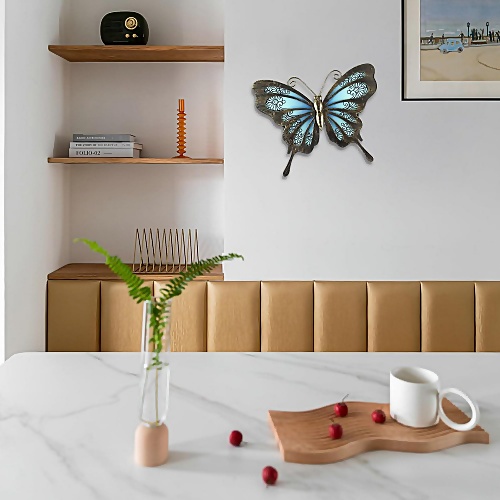 Blue butterfly wall art