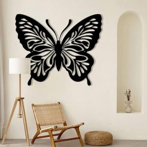 Large butterfly metal wall art bea...