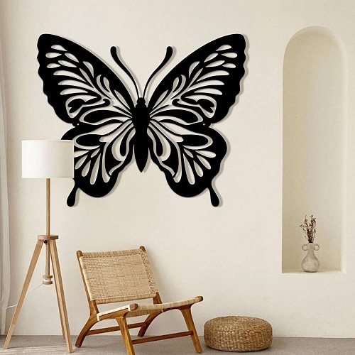 Large butterfly metal wall art