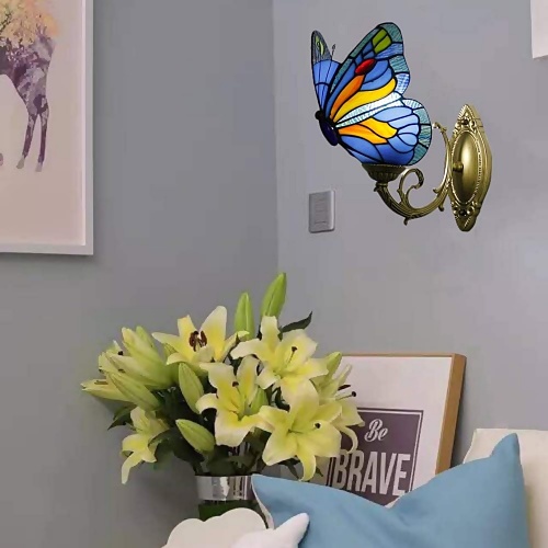 Butterfly wall lamp tiffany style