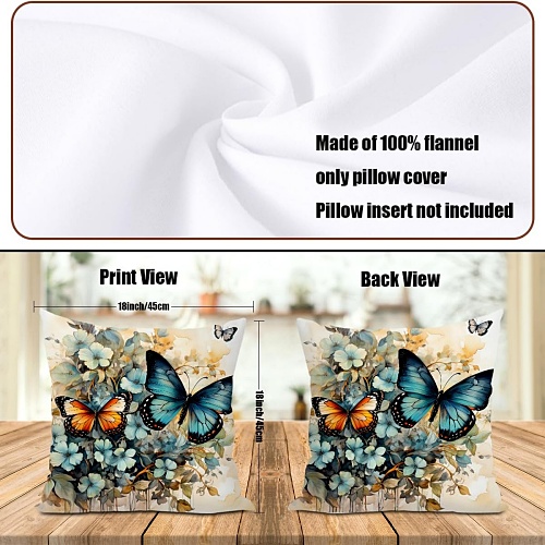 Vintage butterfly throw pillow covers