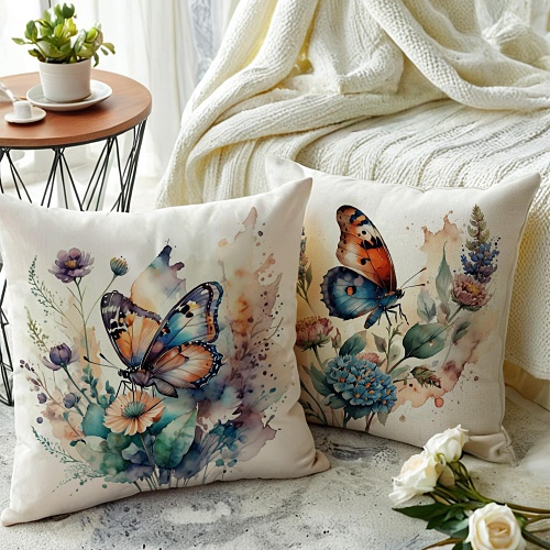 Butterfly throw pillow