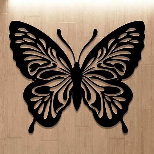 Metal butterfly wall sculpture