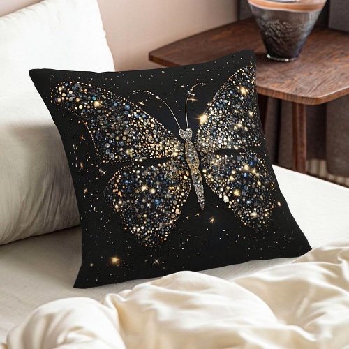 Rhinestone Butterfly Pillowcase shining sparkling