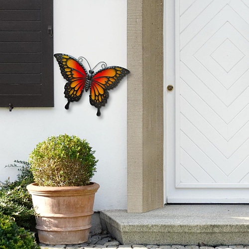 Outdoor butterfly wall art