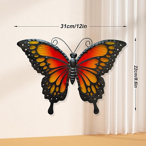 Outdoor butterfly wall art