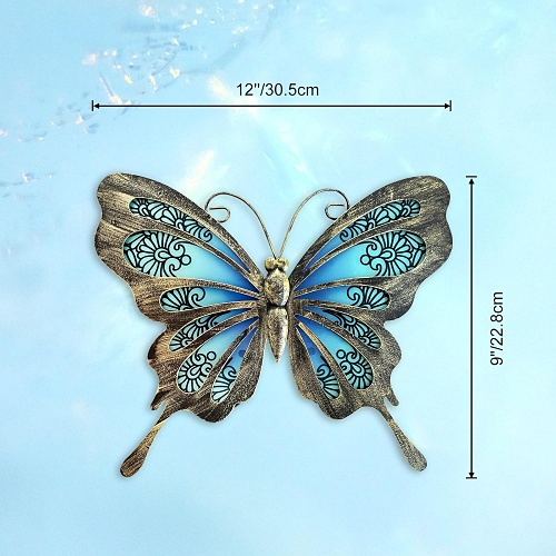 Blue butterfly wall art