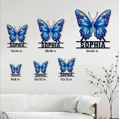 Metal butterfly wall art for outside
