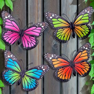 Metal butterfly wall art for outsi...