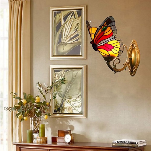 Butterfly Wall Lamp Stained Glass