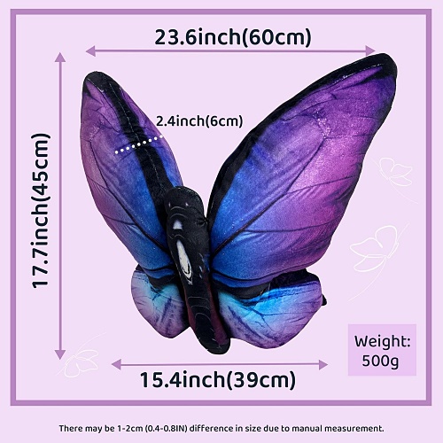 Butterfly shaped decorative pillow