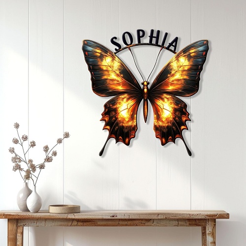 Butterfly name wall art breathtaking