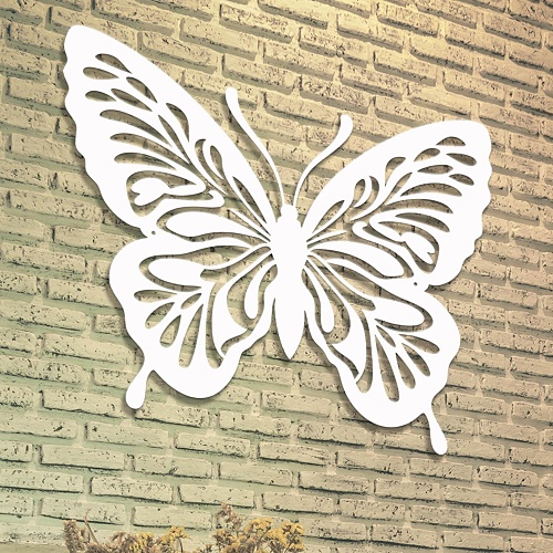 Metal butterfly wall sculpture
