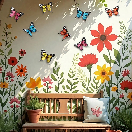 Metal wall butterflies
