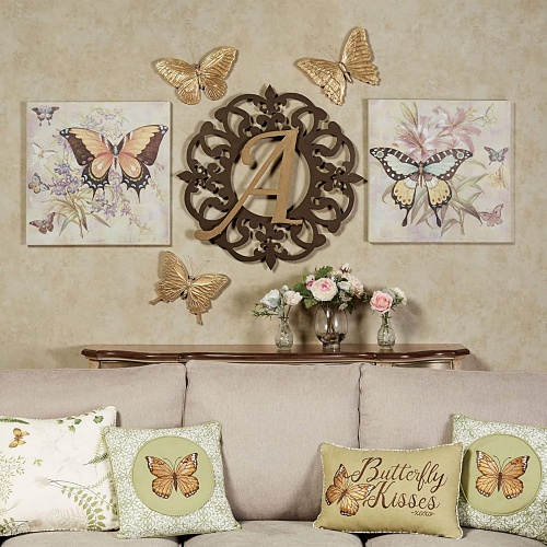 Gold butterfly wall art