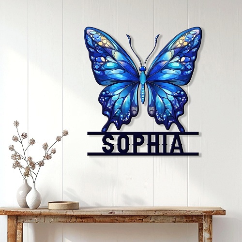 Butterfly name wall art