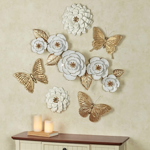Gold butterfly wall art