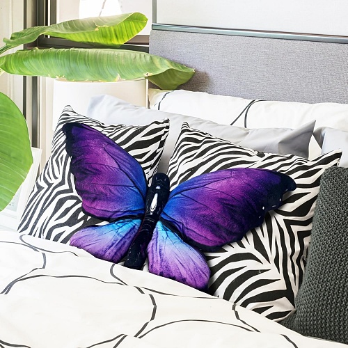 Butterfly shaped decorative pillow