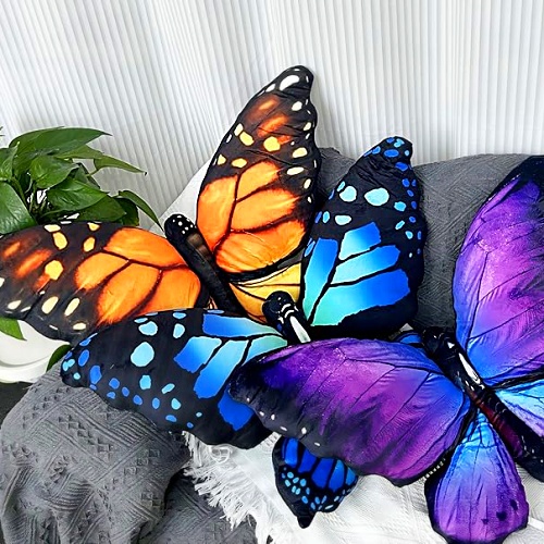 Outdoor butterfly pillows blue collectible