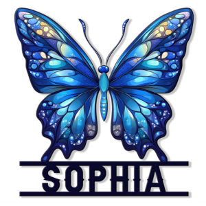 Butterfly wall art with name beaut...