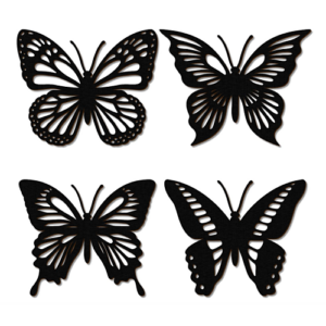 Black metal butterfly wall decor g...