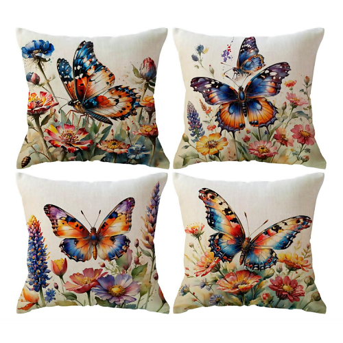 Butterfly decorative cushion cover
