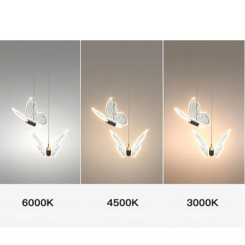 Butterfly lamp hanging from ceiling
