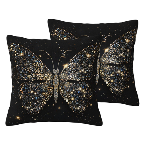 Rhinestone Butterfly Pillowcase shining sparkling - Image 2